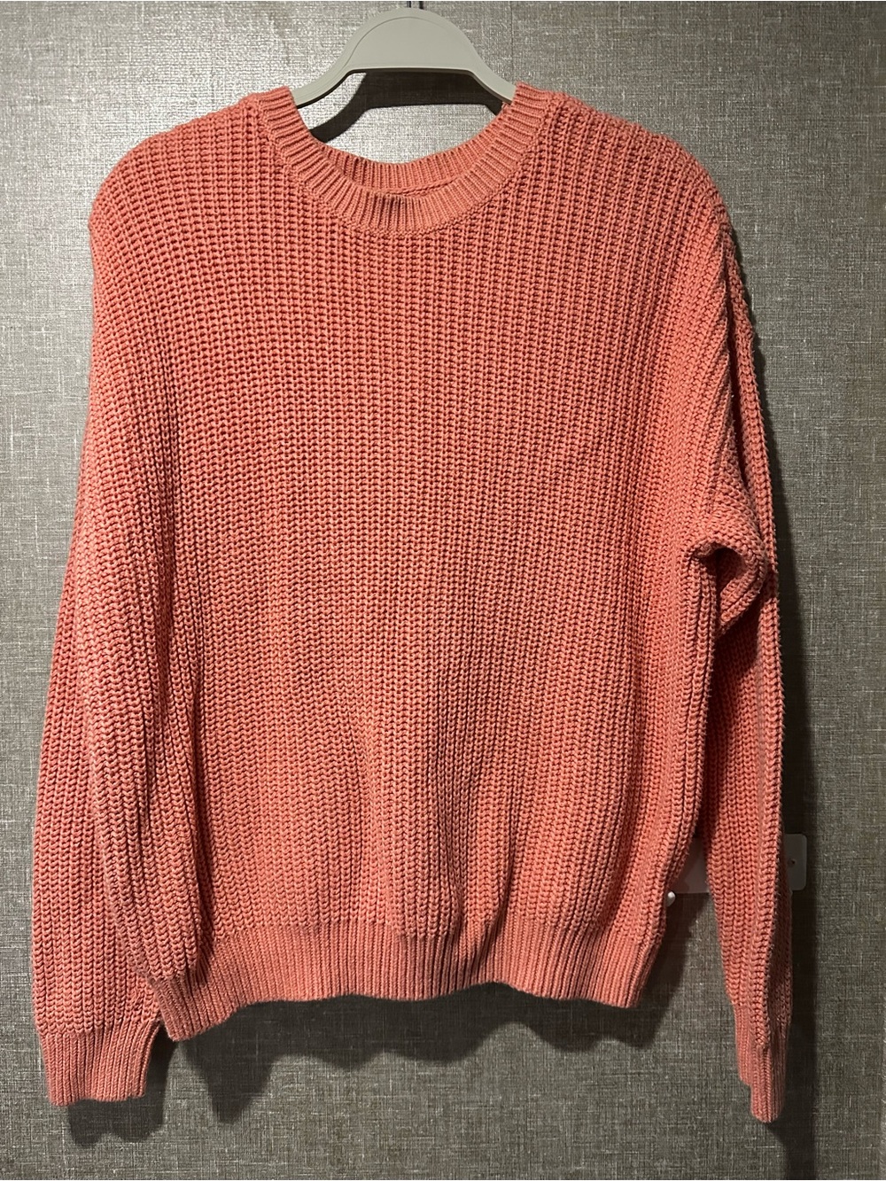 Sonoma Chunky Coral Crewneck Knit Sweater